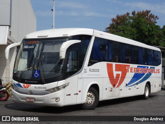 Viação Teresópolis RJ 203.013 na cidade de Rio de Janeiro, Rio de Janeiro, Brasil, por Douglas Andrez. Número da foto: #12192545.