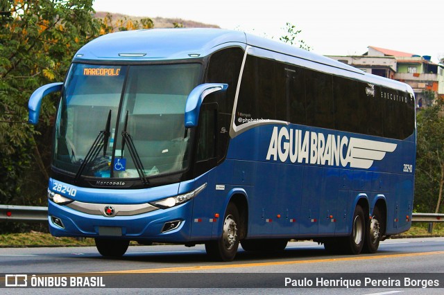 Viação Águia Branca 28240 na cidade de Barra do Piraí, Rio de Janeiro, Brasil, por Paulo Henrique Pereira Borges. Número da foto: #12193830.
