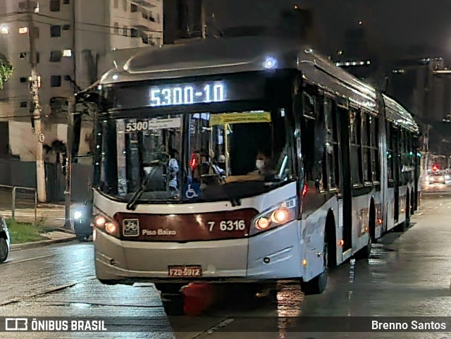 Viação Gatusa Transportes Urbanos 7 6316 na cidade de São Paulo, São Paulo, Brasil, por Brenno Santos. Número da foto: #12196272.