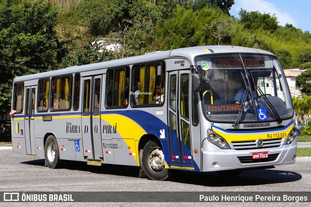 Viação Barra do Piraí Turismo RJ 113.023 na cidade de Barra do Piraí, Rio de Janeiro, Brasil, por Paulo Henrique Pereira Borges. Número da foto: #12195796.