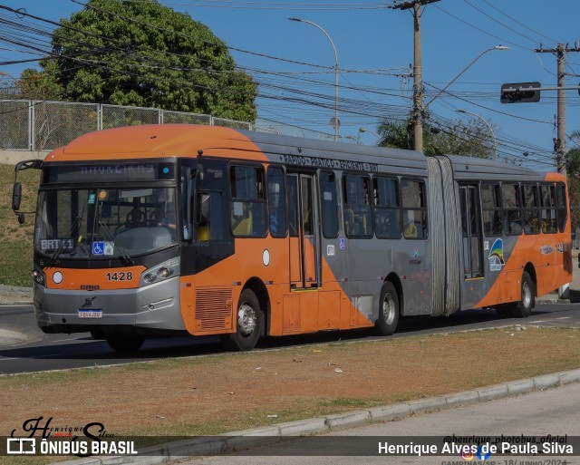 VB Transportes e Turismo 1428 na cidade de Campinas, São Paulo, Brasil, por Henrique Alves de Paula Silva. Número da foto: #12195386.
