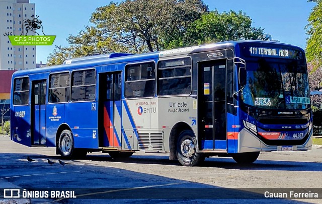 Viação Jacareí 44.867 na cidade de Mogi das Cruzes, São Paulo, Brasil, por Cauan Ferreira. Número da foto: #12195084.