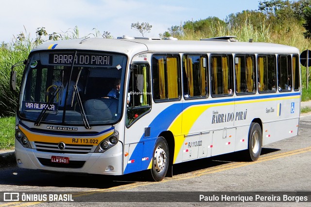 Viação Barra do Piraí Turismo RJ 113.022 na cidade de Barra do Piraí, Rio de Janeiro, Brasil, por Paulo Henrique Pereira Borges. Número da foto: #12195792.