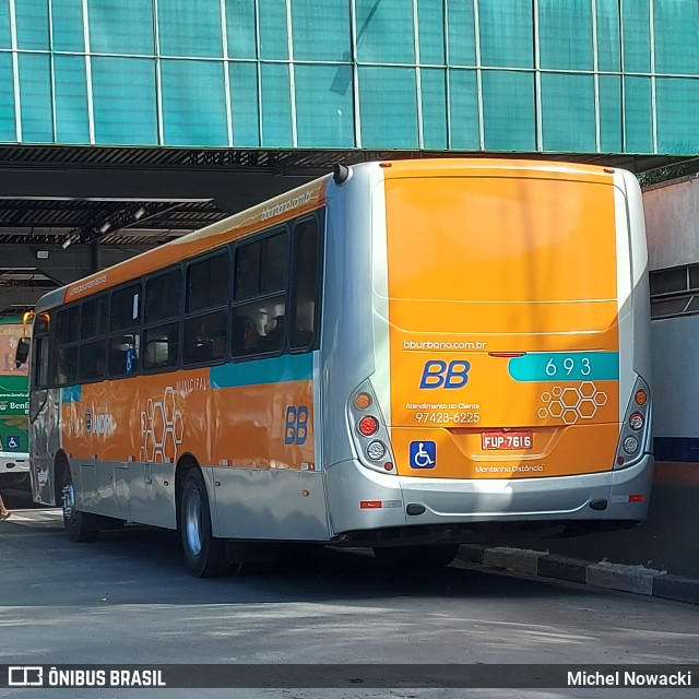 BB Transportes e Turismo 693 na cidade de Jandira, São Paulo, Brasil, por Michel Nowacki. Número da foto: #12194917.
