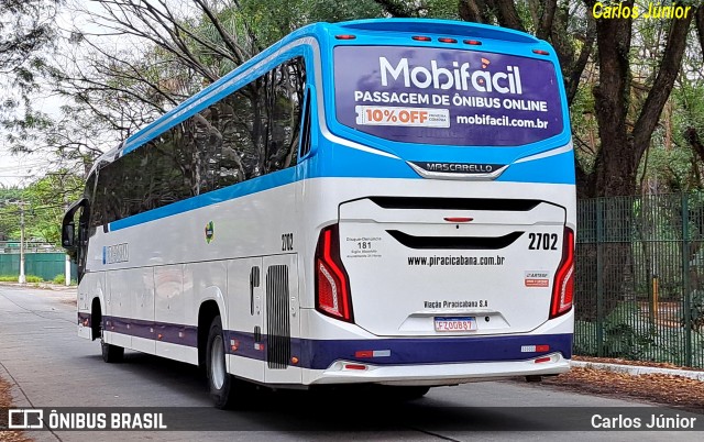 Viação Piracicabana 2702 na cidade de São Paulo, São Paulo, Brasil, por Carlos Júnior. Número da foto: #12199454.