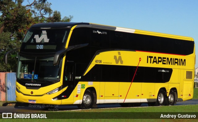 Viação Itapemirim 40106 na cidade de Brasília, Distrito Federal, Brasil, por Andrey Gustavo. Número da foto: #12199008.