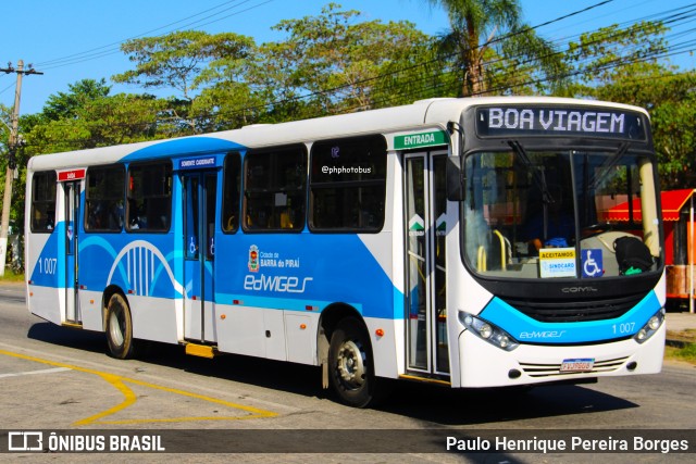 Viação Santa Edwiges e Turismo 1 007 na cidade de Barra do Piraí, Rio de Janeiro, Brasil, por Paulo Henrique Pereira Borges. Número da foto: #12198866.