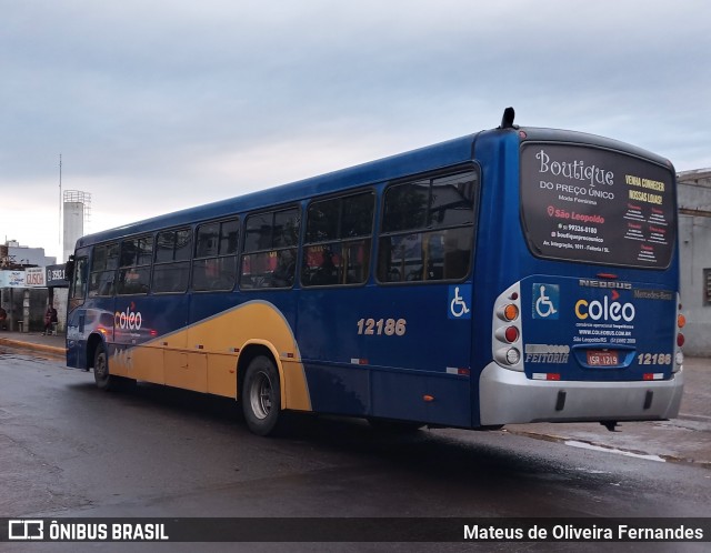 Viação Feitoria 12186 na cidade de São Leopoldo, Rio Grande do Sul, Brasil, por Mateus de Oliveira Fernandes. Número da foto: #12199445.