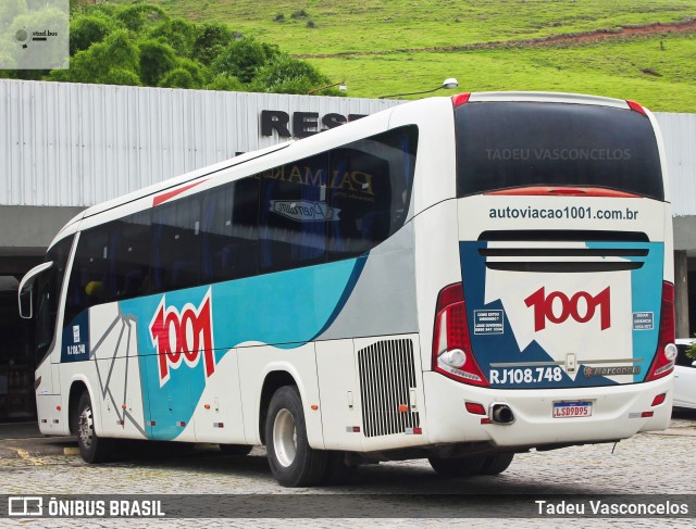 Auto Viação 1001 RJ 108.748 na cidade de Duas Barras, Rio de Janeiro, Brasil, por Tadeu Vasconcelos. Número da foto: #12199873.