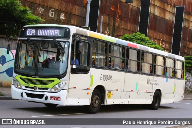 Transportes Paranapuan B10048 na cidade de Rio de Janeiro, Rio de Janeiro, Brasil, por Paulo Henrique Pereira Borges. Número da foto: #12201716.