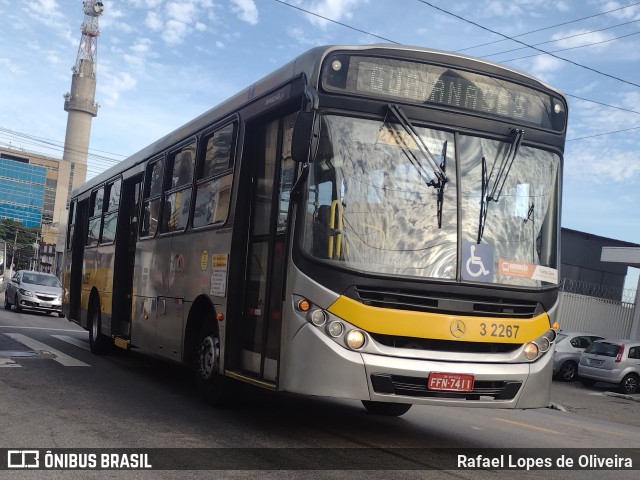 Viação Metrópole Paulista - Zona Leste 3 2267 na cidade de São Paulo, São Paulo, Brasil, por Rafael Lopes de Oliveira. Número da foto: #12202011.