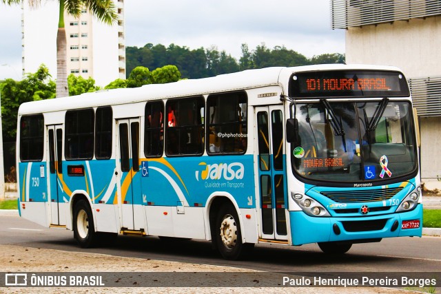 TRANSA - Transa Transporte Coletivo 750 na cidade de Três Rios, Rio de Janeiro, Brasil, por Paulo Henrique Pereira Borges. Número da foto: #12201634.