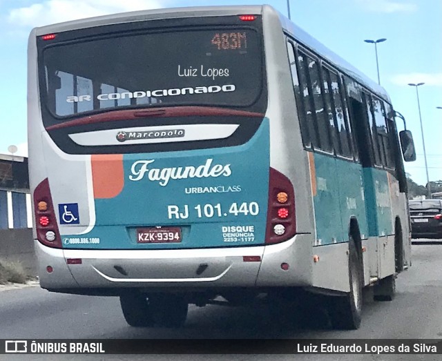 Auto Ônibus Fagundes RJ 101.440 na cidade de Niterói, Rio de Janeiro, Brasil, por Luiz Eduardo Lopes da Silva. Número da foto: #12202462.