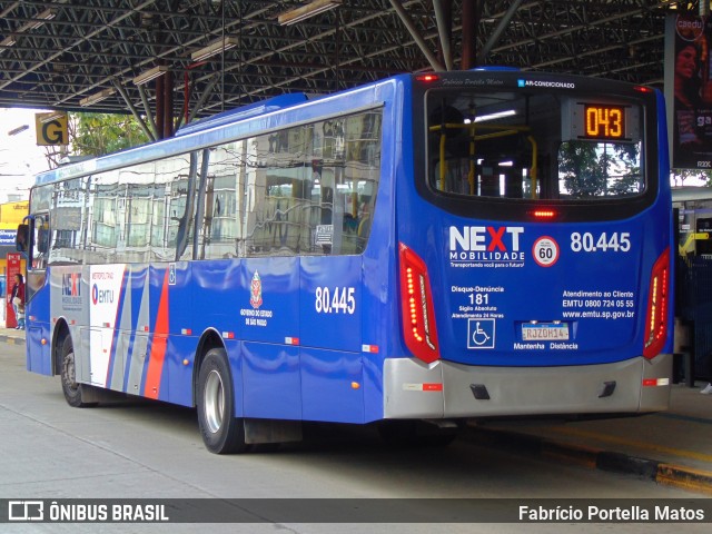 Next Mobilidade - ABC Sistema de Transporte 80.445 na cidade de Santo André, São Paulo, Brasil, por Fabrício Portella Matos. Número da foto: #12200851.