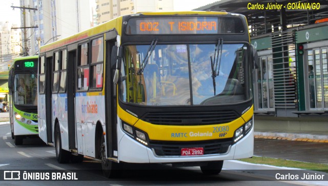 HP Transportes Coletivos 20080 na cidade de Goiânia, Goiás, Brasil, por Carlos Júnior. Número da foto: #12201998.
