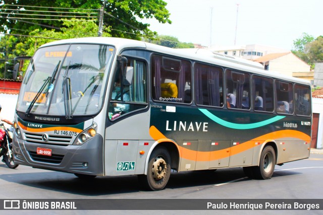 Linave Transportes RJ 146.075 na cidade de Paraíba do Sul, Rio de Janeiro, Brasil, por Paulo Henrique Pereira Borges. Número da foto: #12201666.