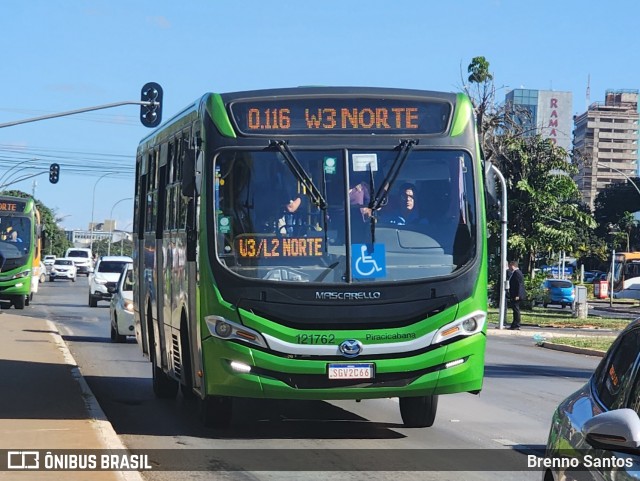 Viação Piracicabana Distrito Federal 121762 na cidade de Brasília, Distrito Federal, Brasil, por Brenno Santos. Número da foto: #12201633.