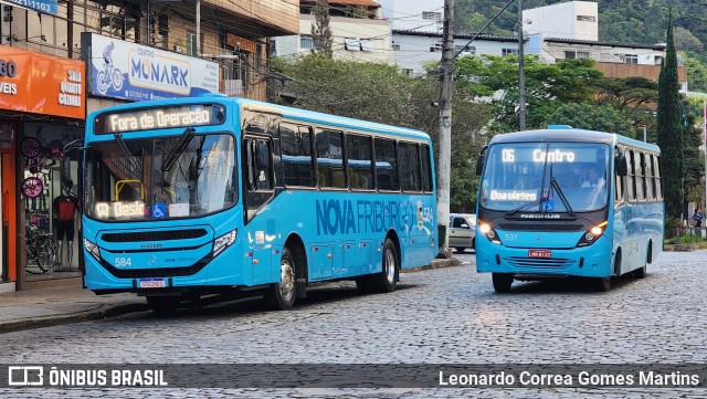 FAOL - Friburgo Auto Ônibus 584 na cidade de Nova Friburgo, Rio de Janeiro, Brasil, por Leonardo Correa Gomes Martins. Número da foto: #12200695.