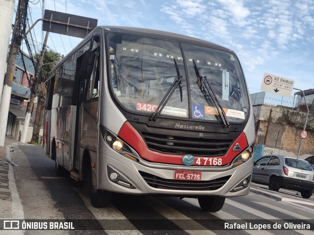 Pêssego Transportes 4 7168 na cidade de São Paulo, São Paulo, Brasil, por Rafael Lopes de Oliveira. Número da foto: #12199836.