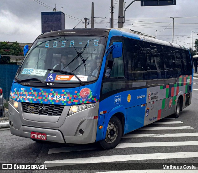 Viação Paratodos > São Jorge > Metropolitana São Paulo > Mobibrasil 6 4843 na cidade de São Paulo, São Paulo, Brasil, por Matheus Costa. Número da foto: #12204571.