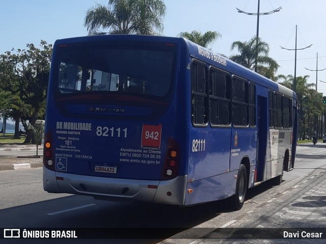 BR Mobilidade Baixada Santista 82111 na cidade de Santos, São Paulo, Brasil, por Davi Cesar. Número da foto: #12203162.