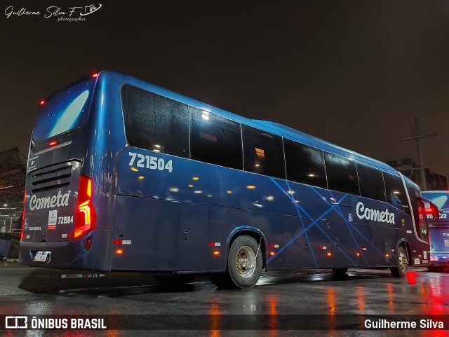 Viação Cometa 721504 na cidade de Santos, São Paulo, Brasil, por Guilherme Silva. Número da foto: #12202850.