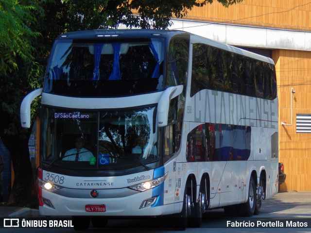 Auto Viação Catarinense 3508 na cidade de São Caetano do Sul, São Paulo, Brasil, por Fabrício Portella Matos. Número da foto: #12204393.