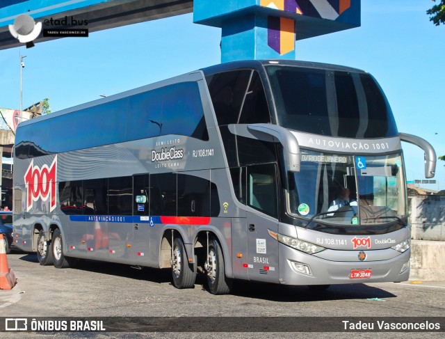 Auto Viação 1001 RJ 108.1141 na cidade de Rio de Janeiro, Rio de Janeiro, Brasil, por Tadeu Vasconcelos. Número da foto: #12203205.