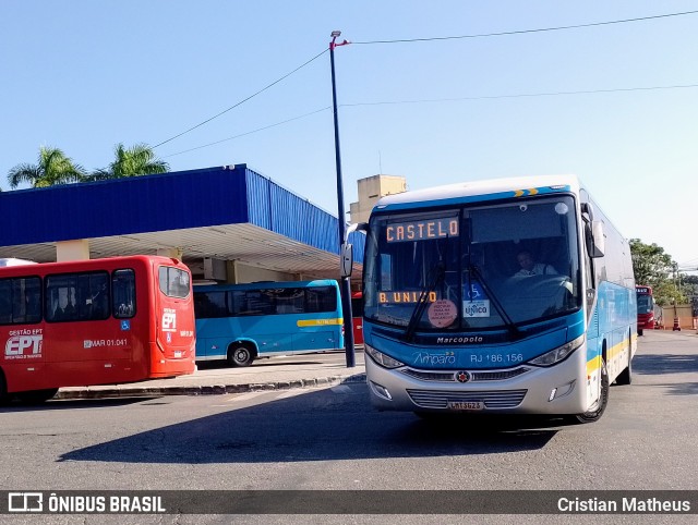 Viação Nossa Senhora do Amparo RJ 186.156 na cidade de Maricá, Rio de Janeiro, Brasil, por Cristian Matheus. Número da foto: #12203733.