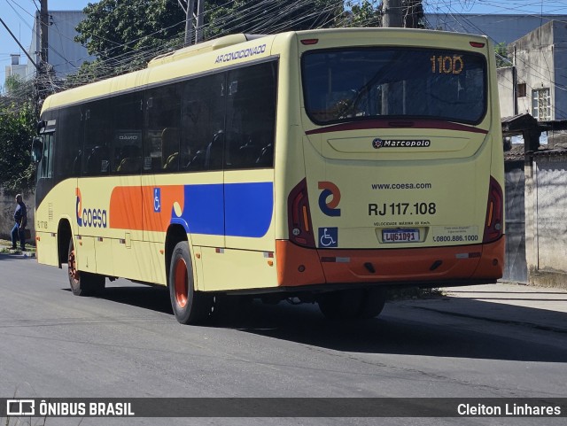 Coesa Transportes RJ 117.108 na cidade de São Gonçalo, Rio de Janeiro, Brasil, por Cleiton Linhares. Número da foto: #12203968.