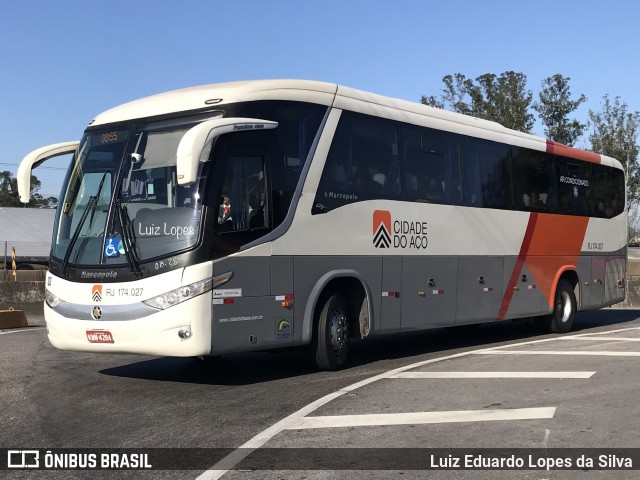 Viação Cidade do Aço RJ 174.027 na cidade de Resende, Rio de Janeiro, Brasil, por Luiz Eduardo Lopes da Silva. Número da foto: #12204116.