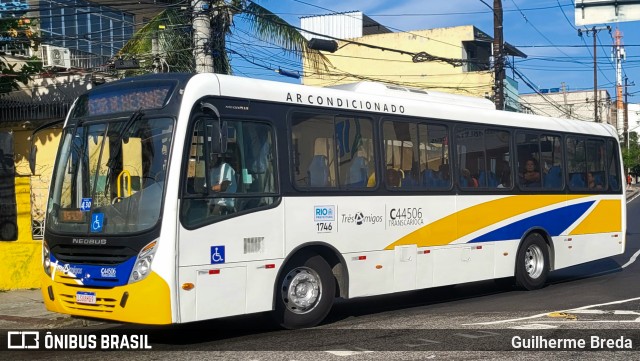 Auto Viação Três Amigos C44506 na cidade de Rio de Janeiro, Rio de Janeiro, Brasil, por Guilherme Breda. Número da foto: #12203071.