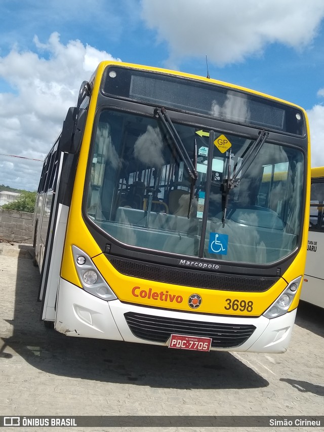 Coletivo Transportes 3698 na cidade de Caruaru, Pernambuco, Brasil, por Simão Cirineu. Número da foto: #12208206.