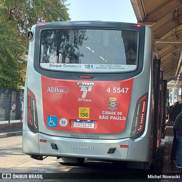 Allibus Transportes 4 5547 na cidade de São Paulo, São Paulo, Brasil, por Michel Nowacki. Número da foto: #12208299.