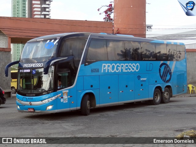 Auto Viação Progresso 6058 na cidade de Campina Grande, Paraíba, Brasil, por Emerson Dorneles. Número da foto: #12206167.