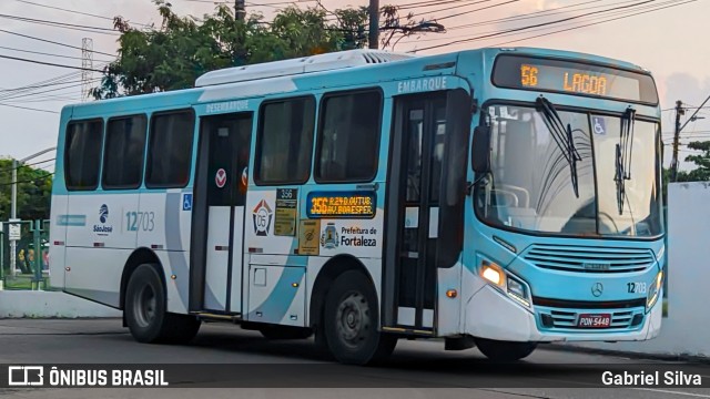 Auto Viação São José 12703 na cidade de Fortaleza, Ceará, Brasil, por Gabriel Silva. Número da foto: #12205915.