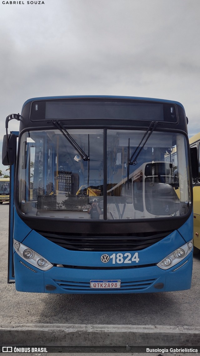 Biguaçu Transportes Coletivos Administração e Participação 1824 na cidade de Florianópolis, Santa Catarina, Brasil, por Busologia Gabrielística. Número da foto: #12208773.