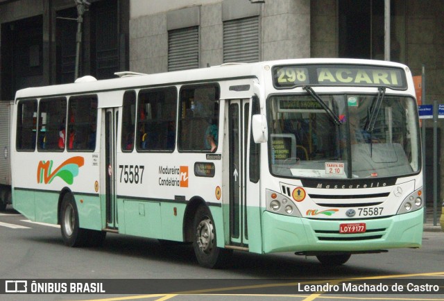 Viação Madureira Candelária 75587 na cidade de Rio de Janeiro, Rio de Janeiro, Brasil, por Leandro Machado de Castro. Número da foto: #12207564.