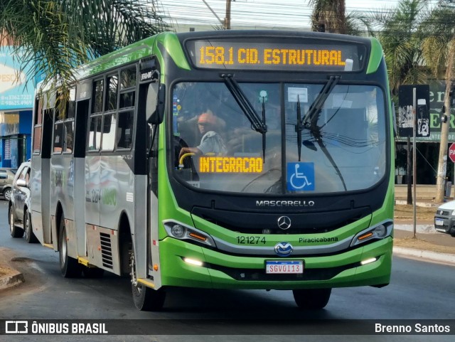 Viação Piracicabana Distrito Federal 121274 na cidade de SIA, Distrito Federal, Brasil, por Brenno Santos. Número da foto: #12205828.