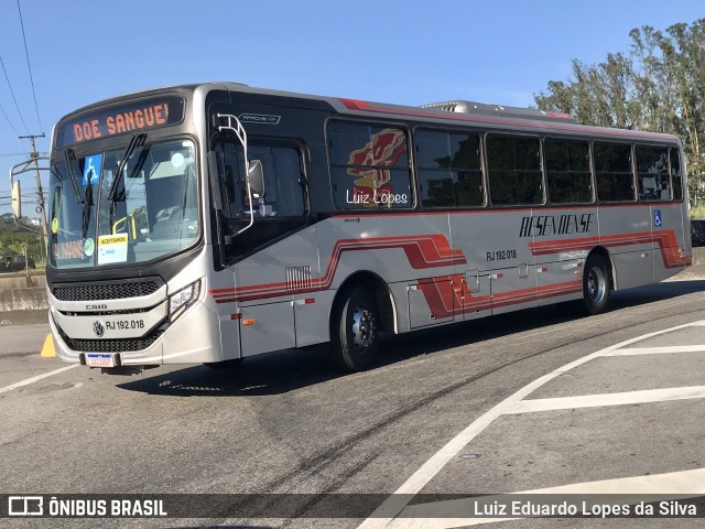 Viação Resendense RJ 192.018 na cidade de Resende, Rio de Janeiro, Brasil, por Luiz Eduardo Lopes da Silva. Número da foto: #12207986.