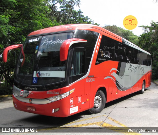 Empresa de Ônibus Pássaro Marron 5934 na cidade de São Paulo, São Paulo, Brasil, por Wellington Lima. Número da foto: #12208150.