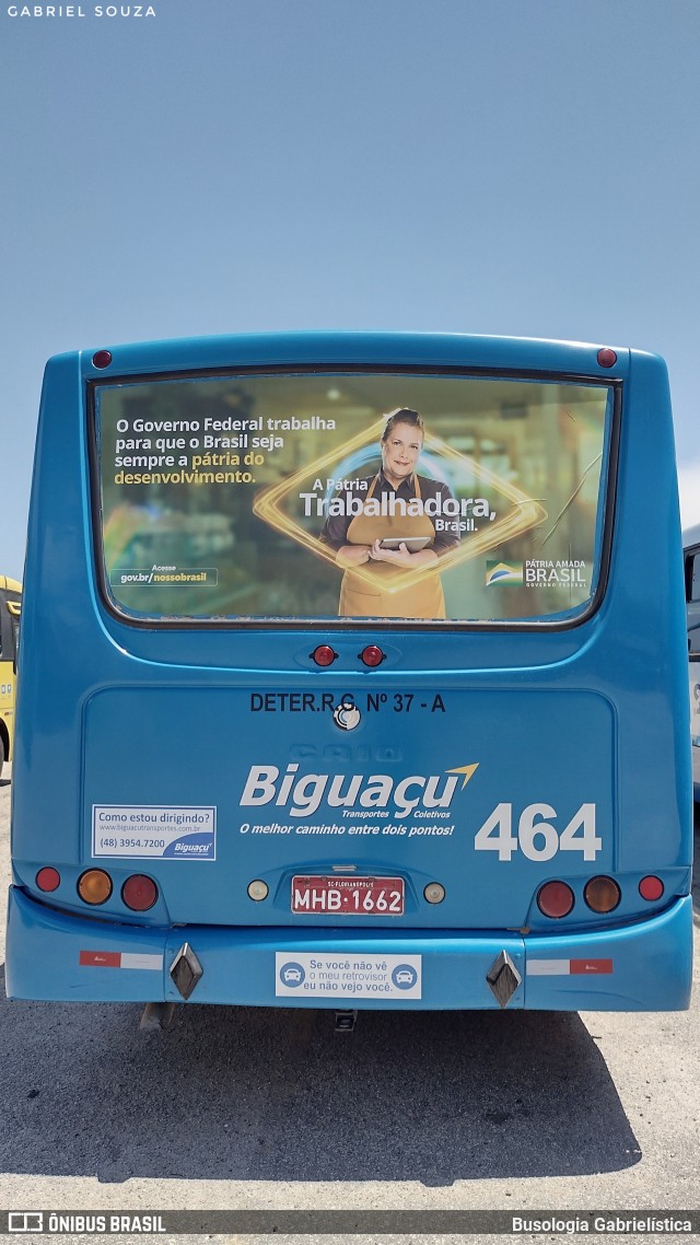 Biguaçu Transportes Coletivos Administração e Participação 464 na cidade de Florianópolis, Santa Catarina, Brasil, por Busologia Gabrielística. Número da foto: #12208757.