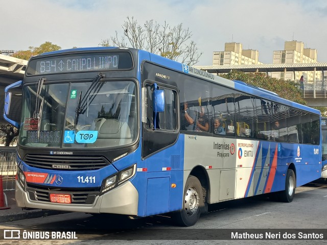 Viação Pirajuçara 11.411 na cidade de São Paulo, São Paulo, Brasil, por Matheus Neri dos Santos. Número da foto: #12209130.