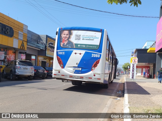 Transvida Transporte Coletivo 2060 na cidade de Ji-Paraná, Rondônia, Brasil, por Gian Lucas  Santana Zardo. Número da foto: #12209004.