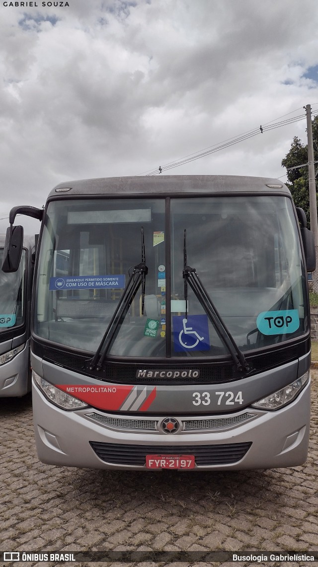 Guarulhos Transportes 33.724 na cidade de Guarulhos, São Paulo, Brasil, por Busologia Gabrielística. Número da foto: #12210778.