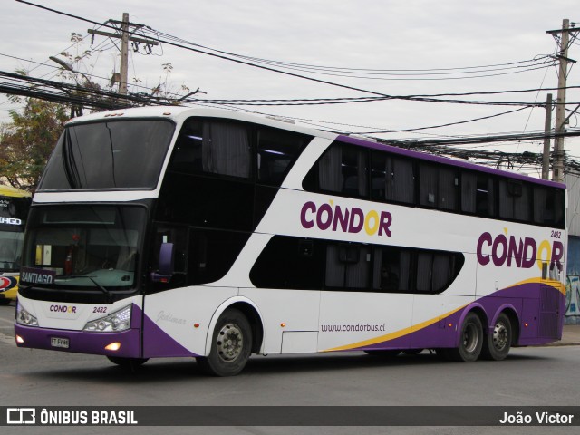 Condorbus 2482 na cidade de Santiago, Santiago, Metropolitana de Santiago, Chile, por João Victor. Número da foto: #12210942.