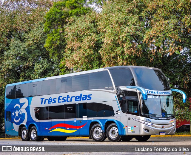 Três Estrelas Turismo 9110 na cidade de São Paulo, São Paulo, Brasil, por Luciano Ferreira da Silva. Número da foto: #12210793.
