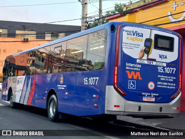 Viação Miracatiba 15.1077 na cidade de Embu das Artes, São Paulo, Brasil, por Matheus Neri dos Santos. Número da foto: #12209129.