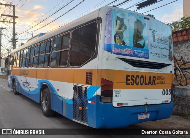 Marnil Transporte e Turismo 005 na cidade de Cariacica, Espírito Santo, Brasil, por Everton Costa Goltara. Número da foto: #12144797.