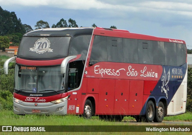 Expresso São Luiz 8030 na cidade de Abadiânia, Goiás, Brasil, por Wellington Machado. Número da foto: #12145587.